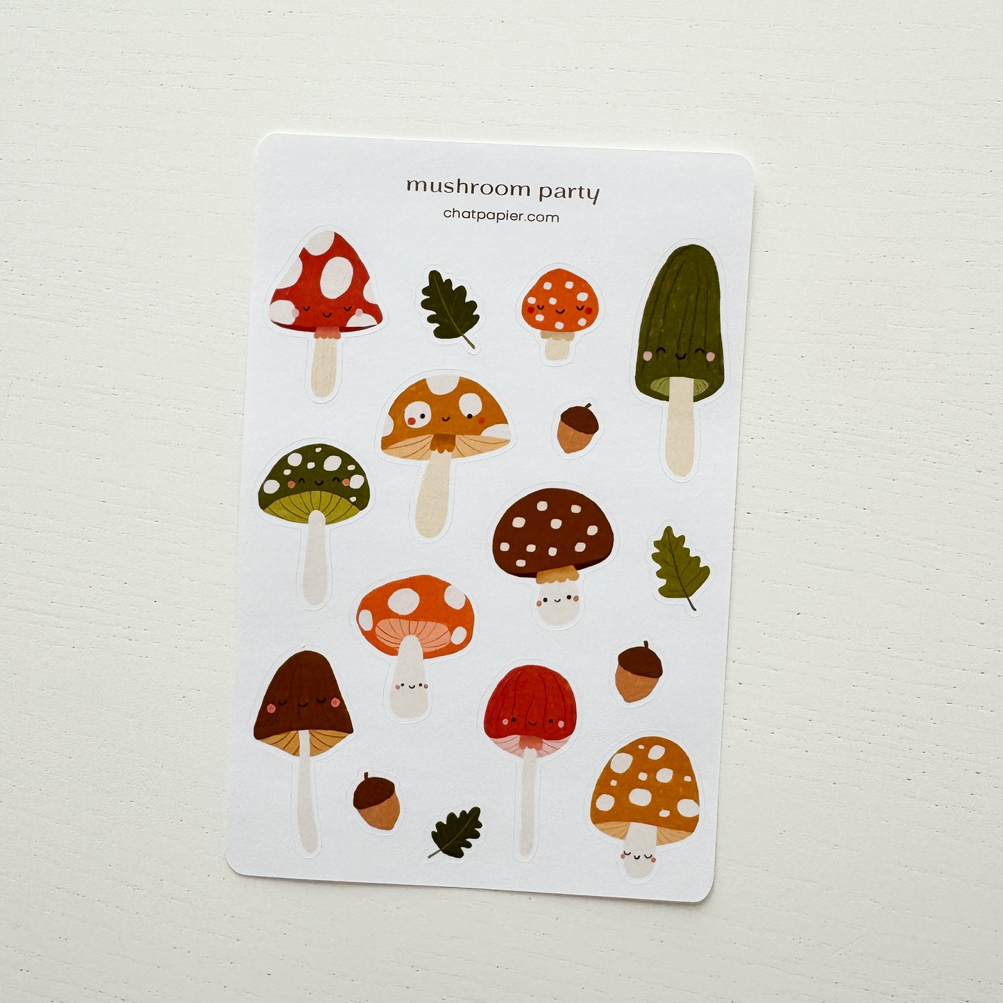 Mushroom Party Paper Sticker Sheet