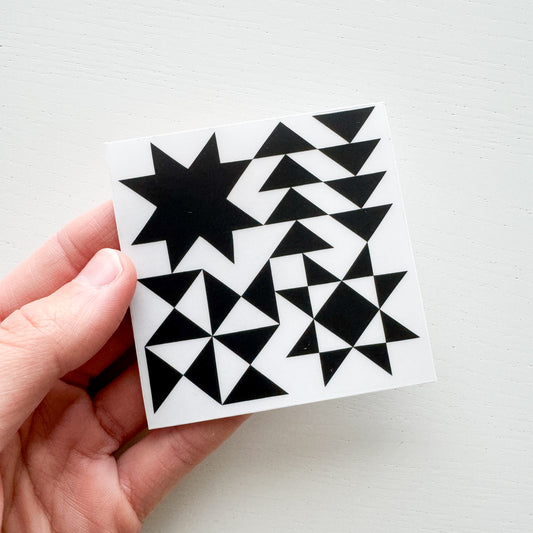 Quilt Block Clear Sticker
