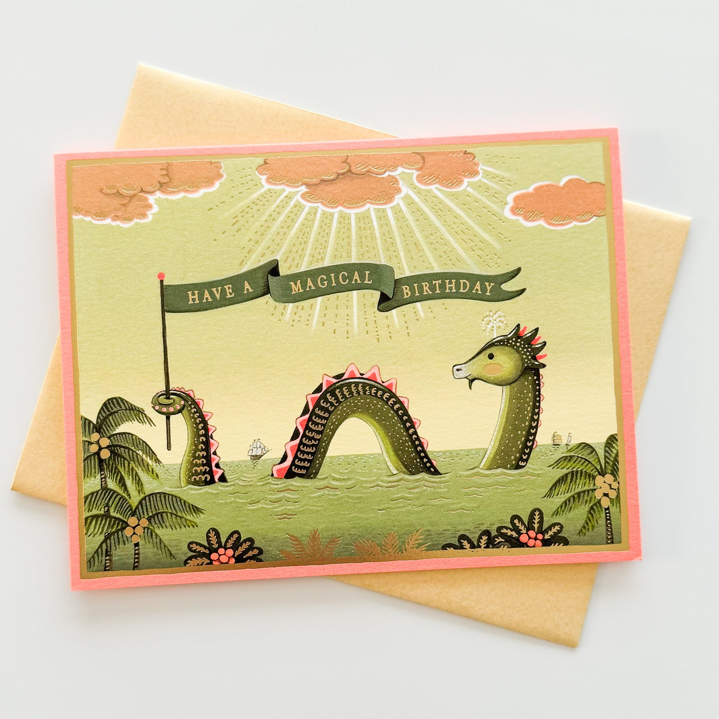 Sea Monster Birthday Greeting Card