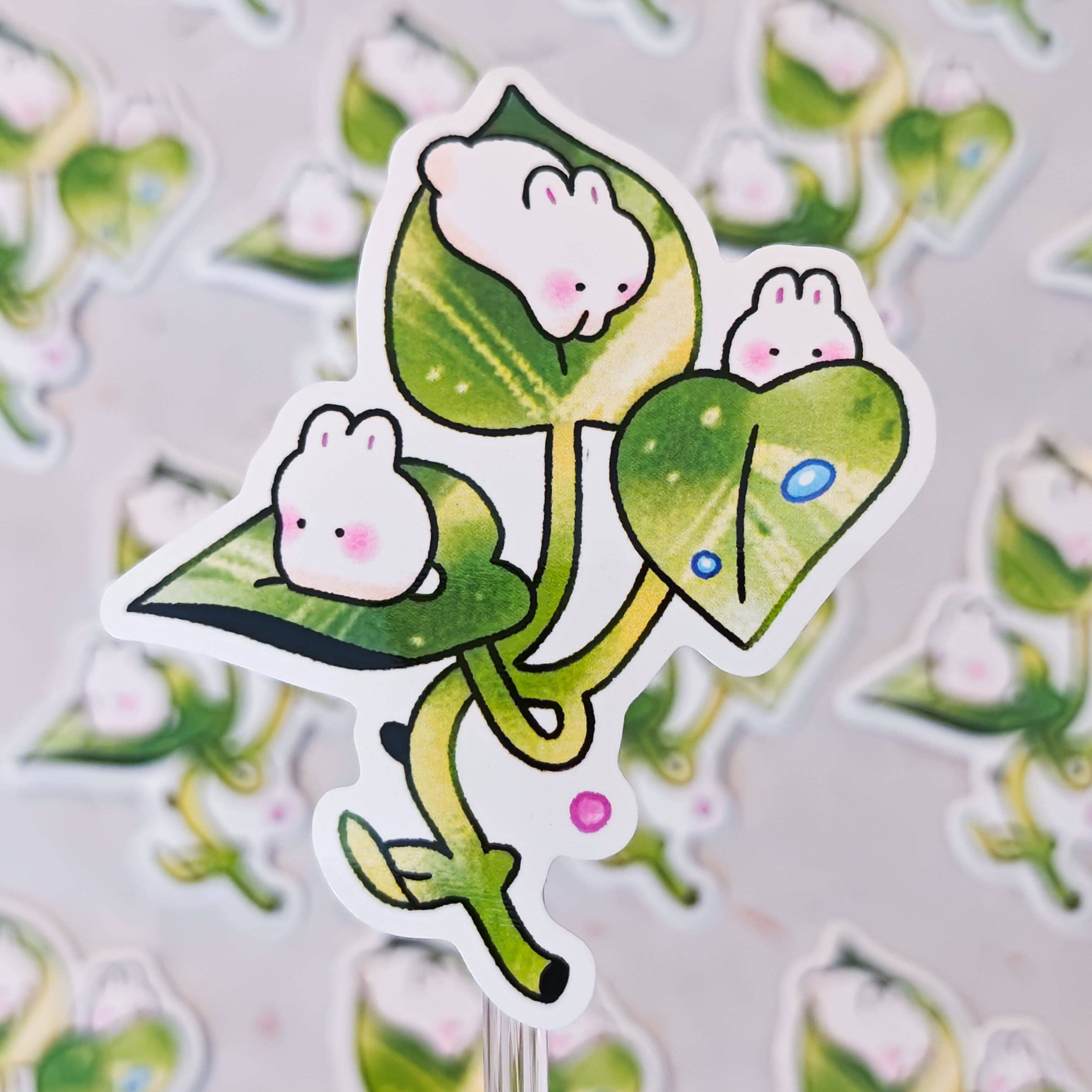 Glossy Variegated Bunny Pathos Sticker – Kinsfolk Shop