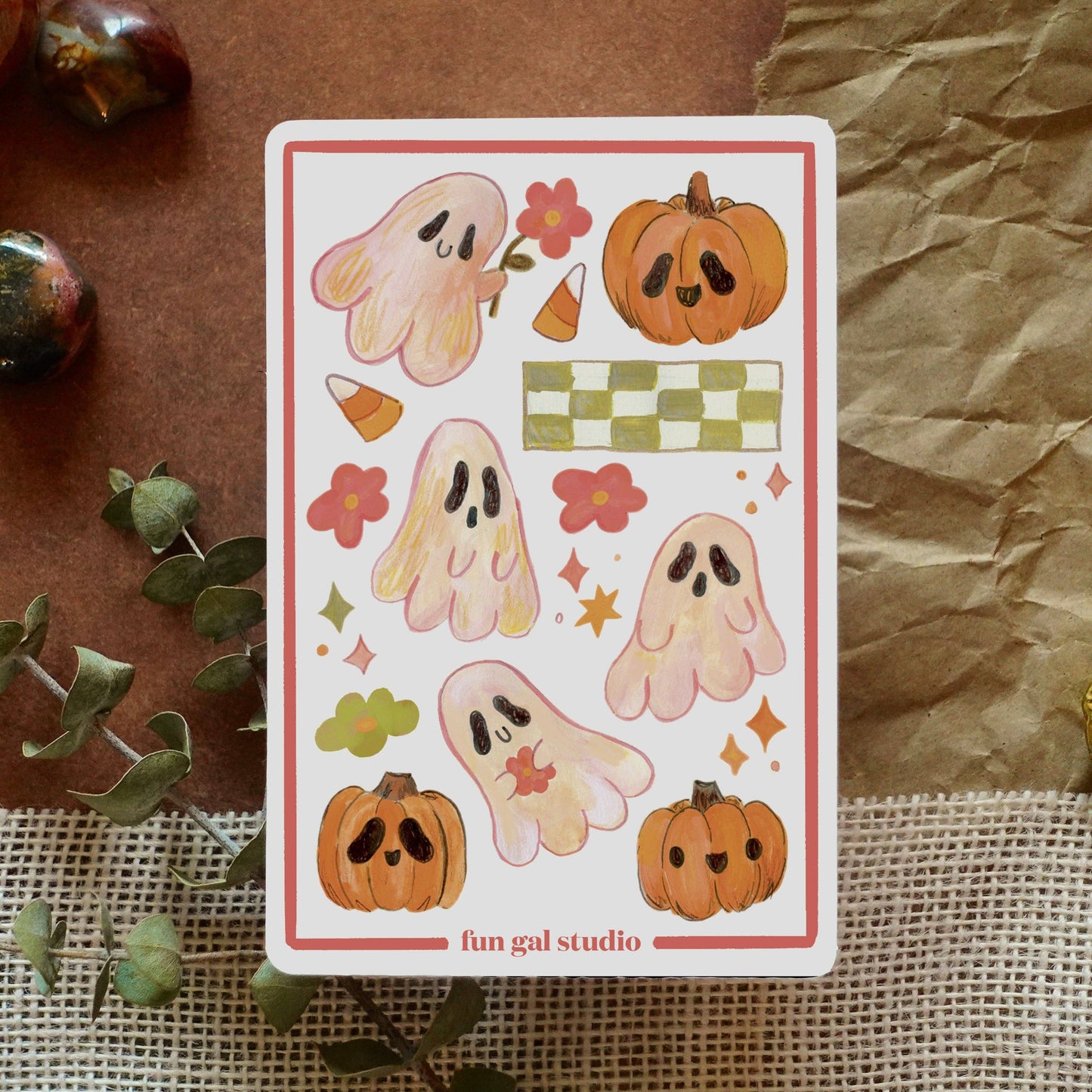 Groovy Ghosties Paper Sticker Sheet