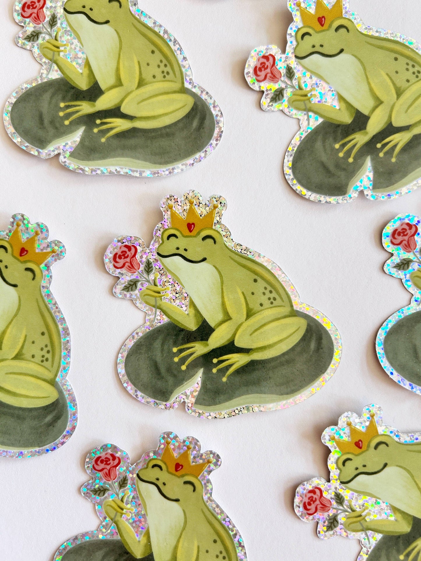 Glitter Frog Prince Sticker