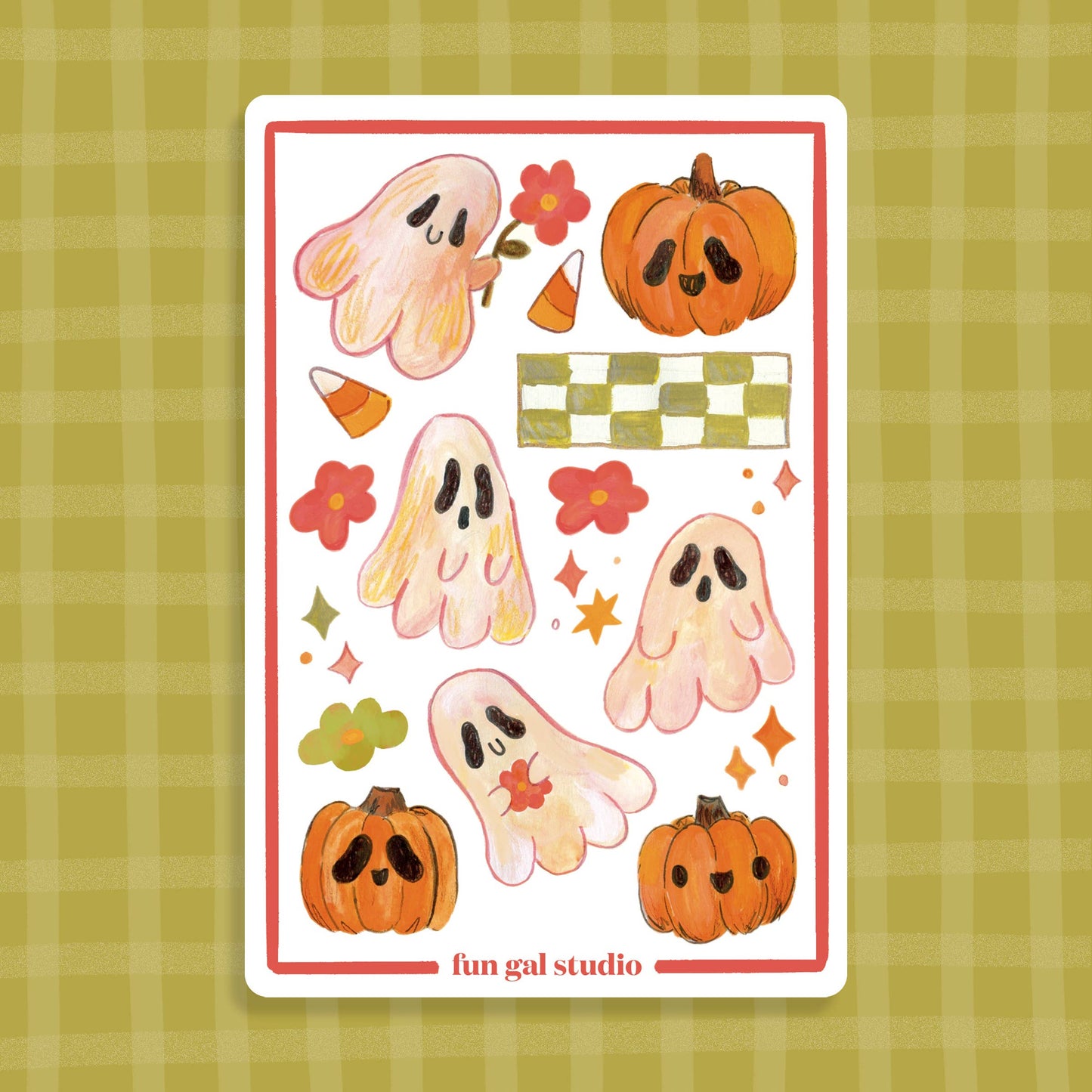 Groovy Ghosties Paper Sticker Sheet