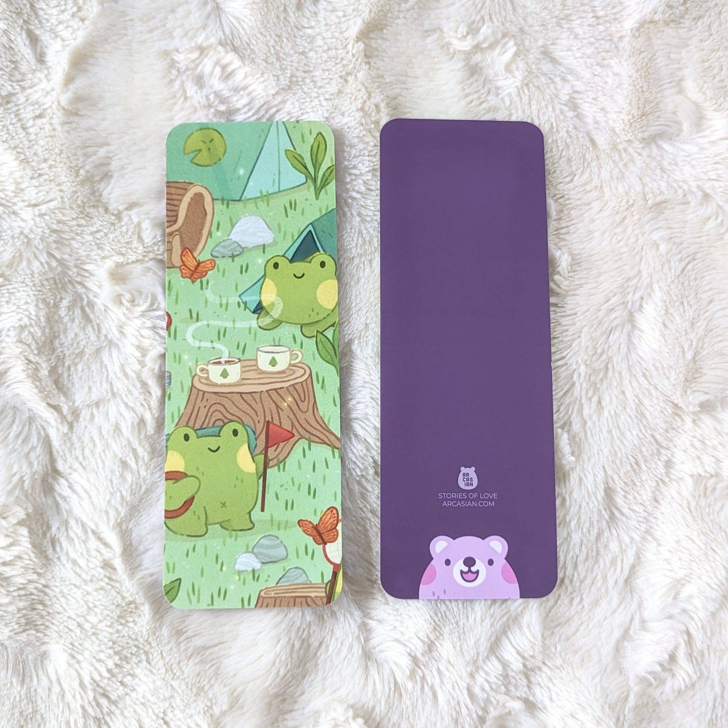 Camping Frogs Bookmark