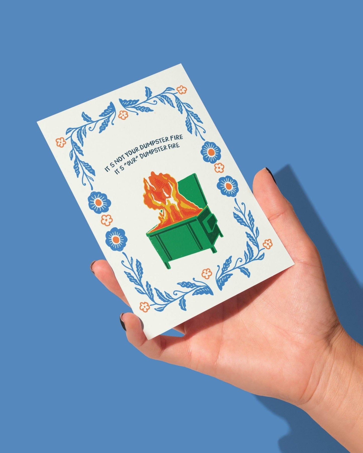 Dumpster Fire Greeting Card