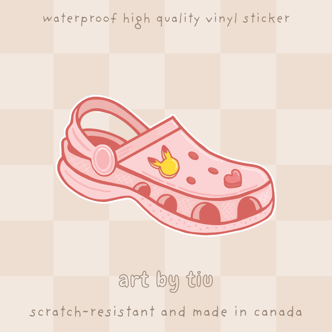 Pink Croc Shoe Sticker