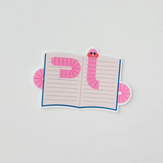 Bookworm Sticker
