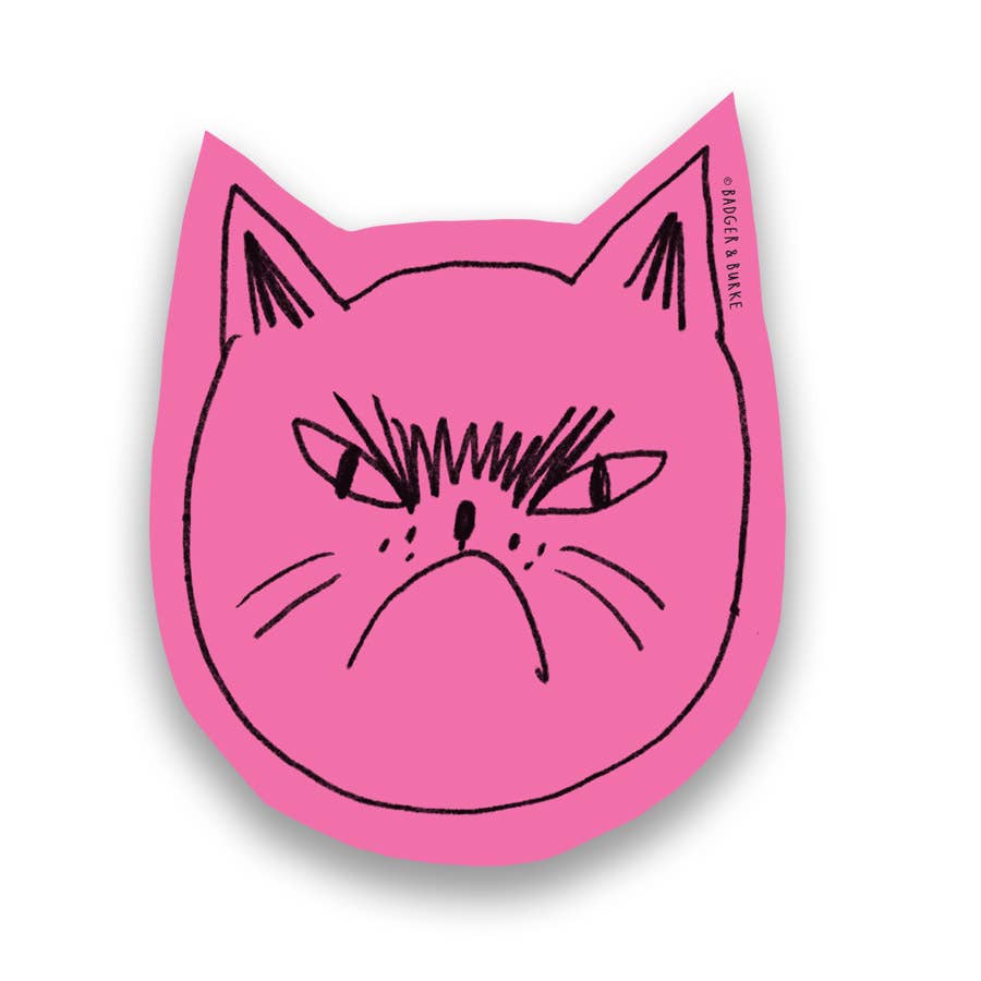 Pink Snitty Kitty Sticker