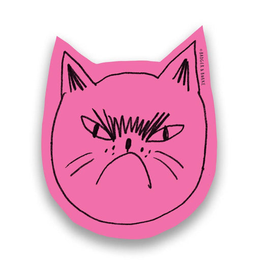 Pink Snitty Kitty Sticker