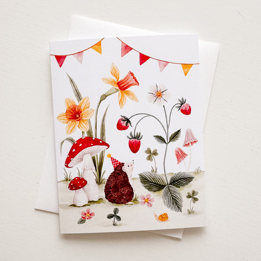 Hedgehog Birthday Card