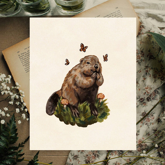 Beaver Art Print - 8x10