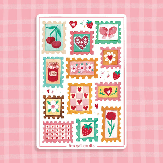 Soft & Sweet Stamp Paper Sticker Sheet
