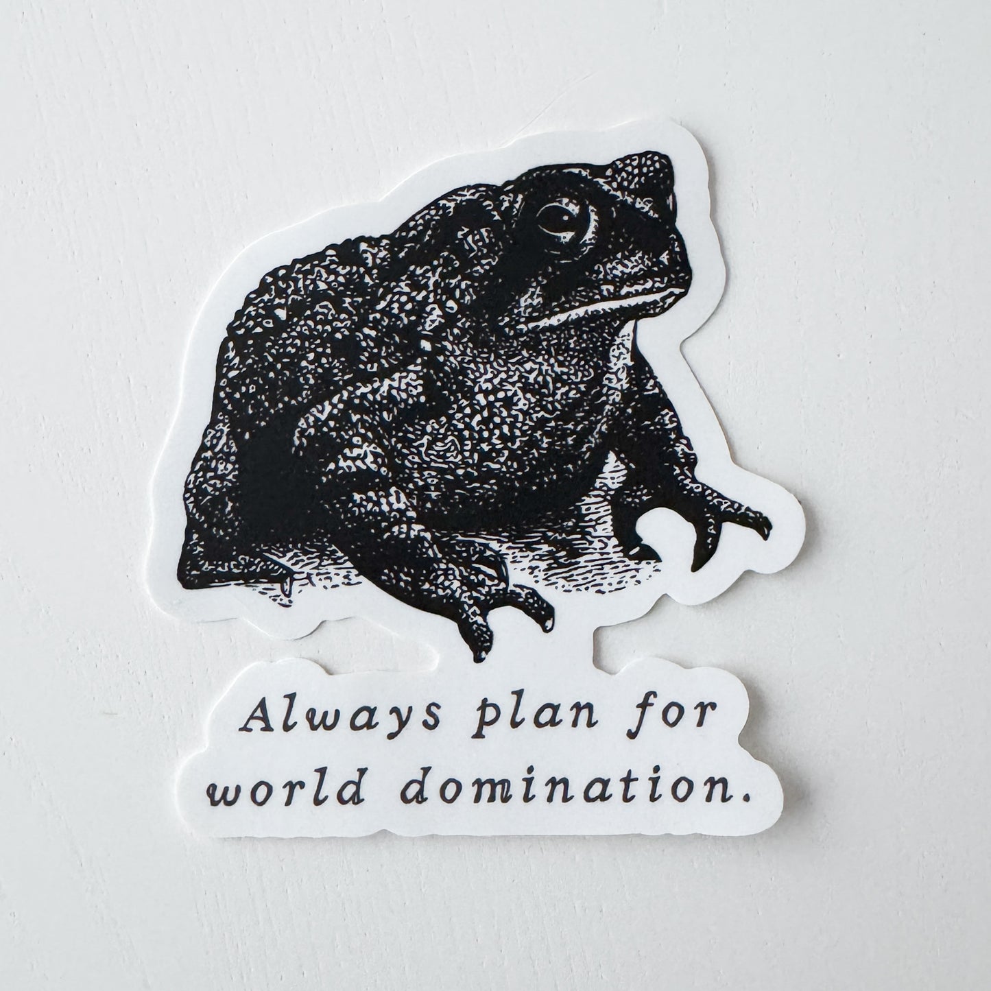 World Domination Frog XL Vinyl Sticker