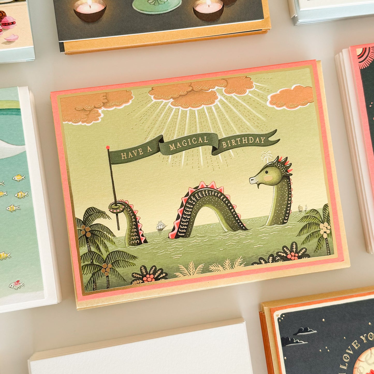 Sea Monster Birthday Greeting Card