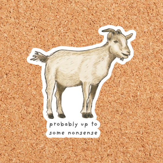 Nonsense Goat Vinyl Sticker