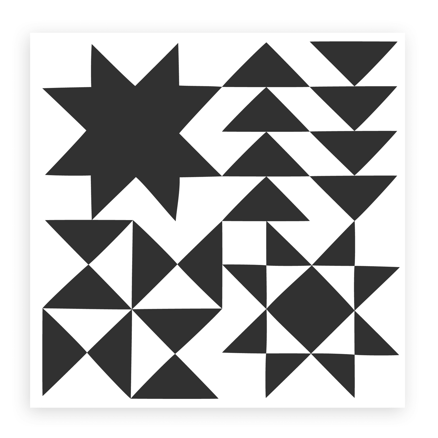 Quilt Block Clear Sticker