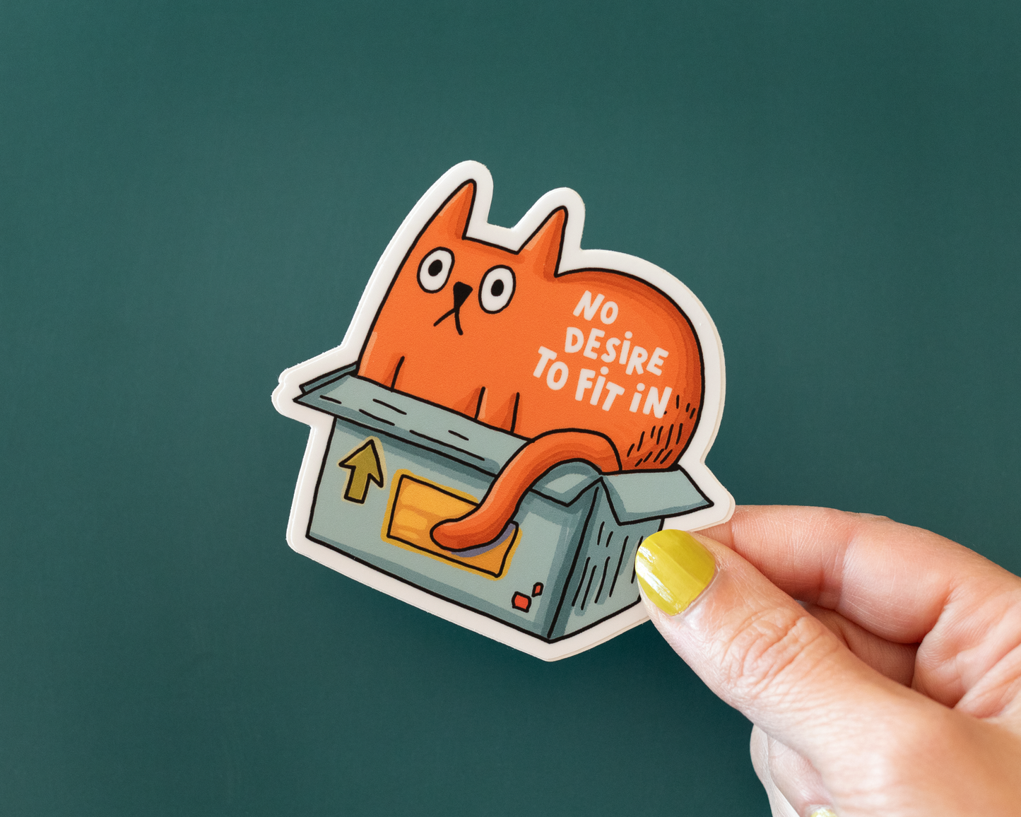 No Desire to Fit In Cat Sticker