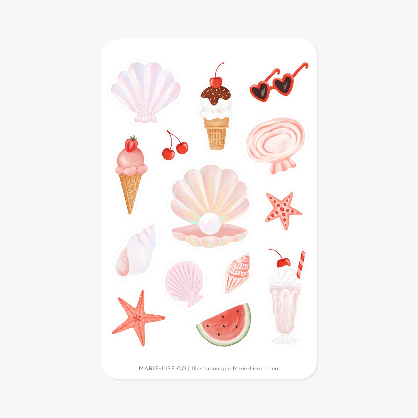 Day at the Beach Sticker Sheet