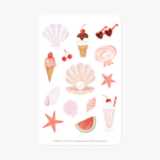 Day at the Beach Sticker Sheet