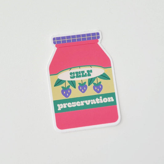 Self Preservation Jam Jar Sticker