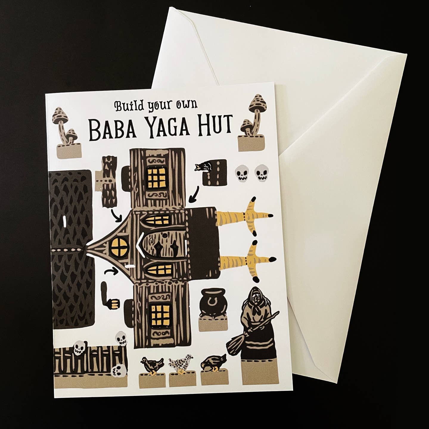 Build your own Baba Yaga Hut Greeting Card