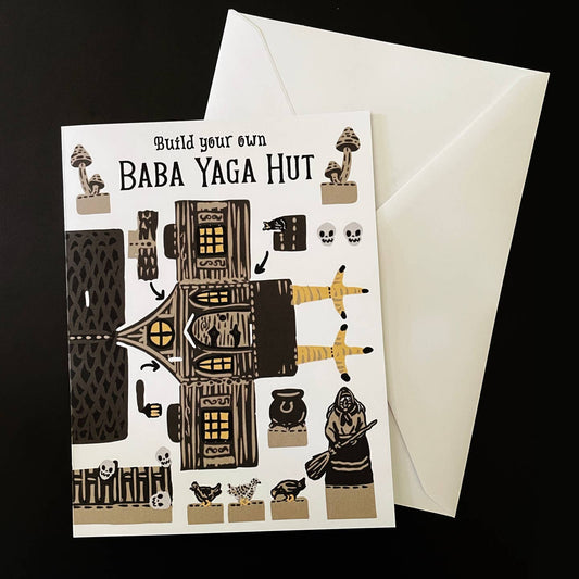 Build your own Baba Yaga Hut Greeting Card