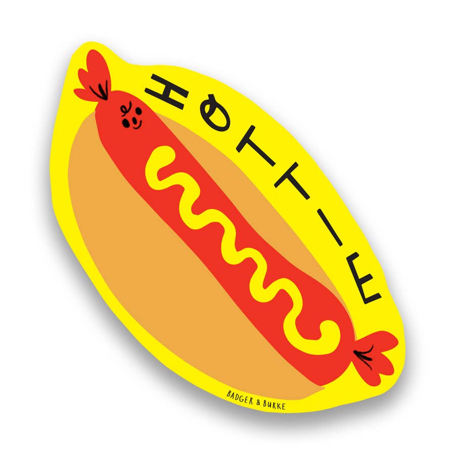 Hottie Hotdog Sticker