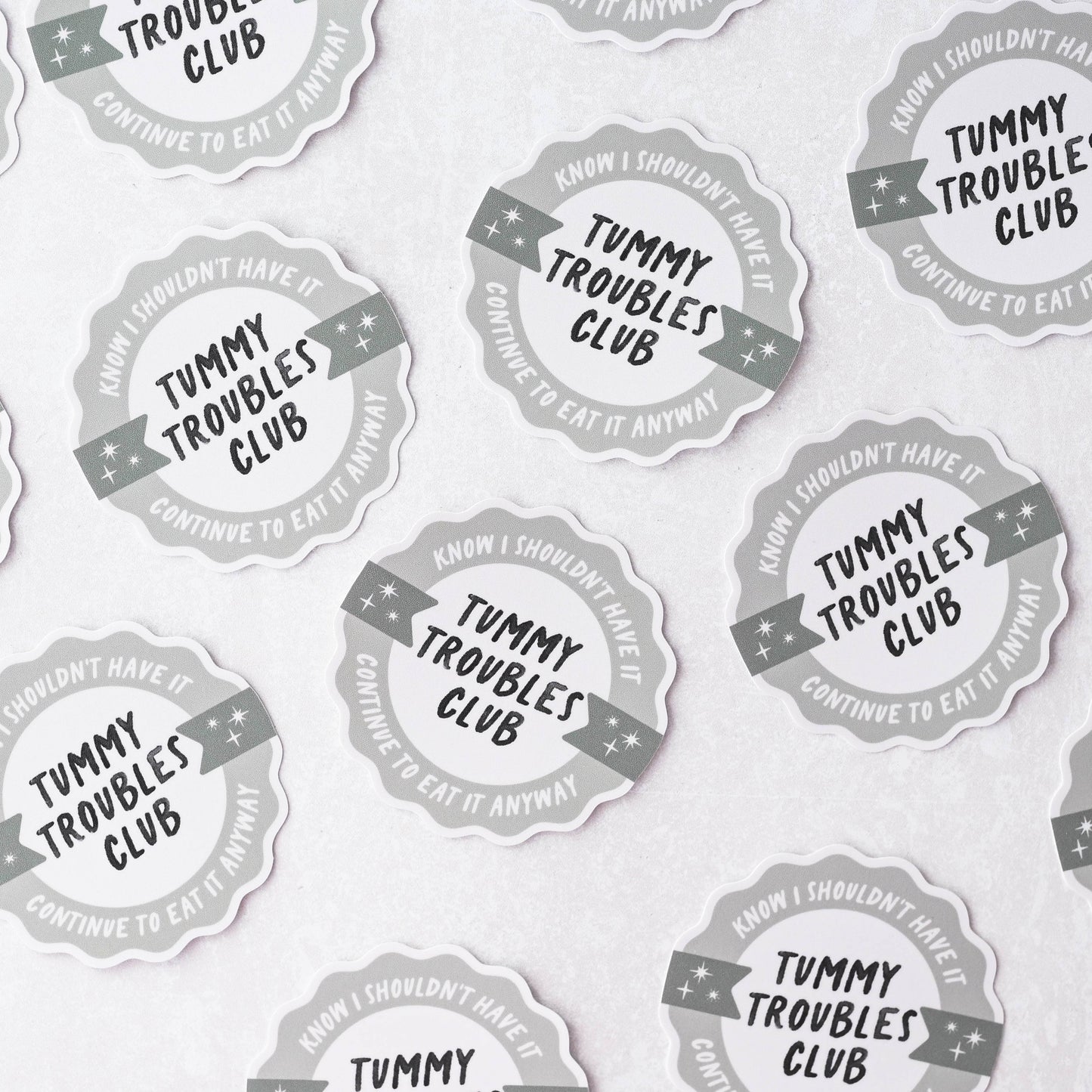 Tummy Troubles Club Sticker