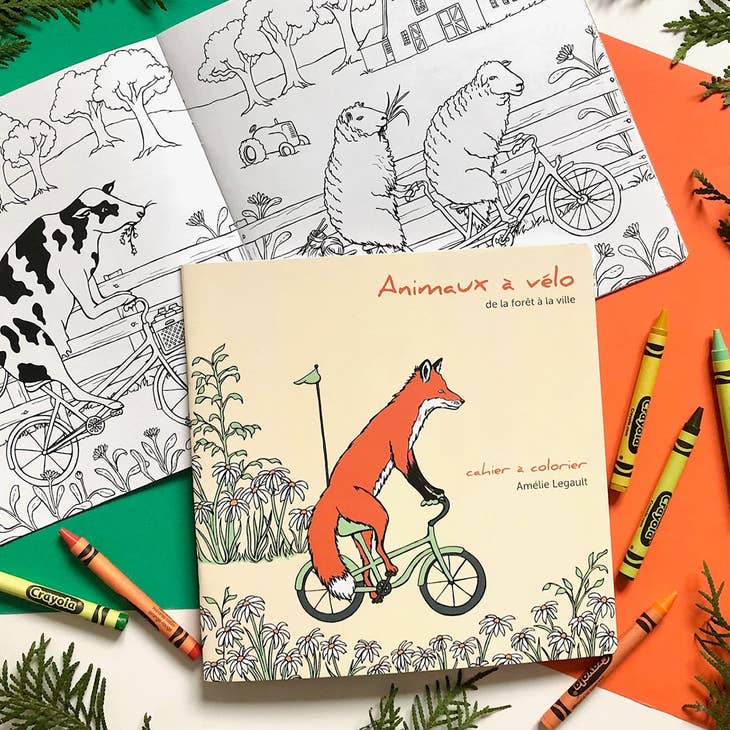 Animals on Bikes (From the Forest to the Town) Colouring Book