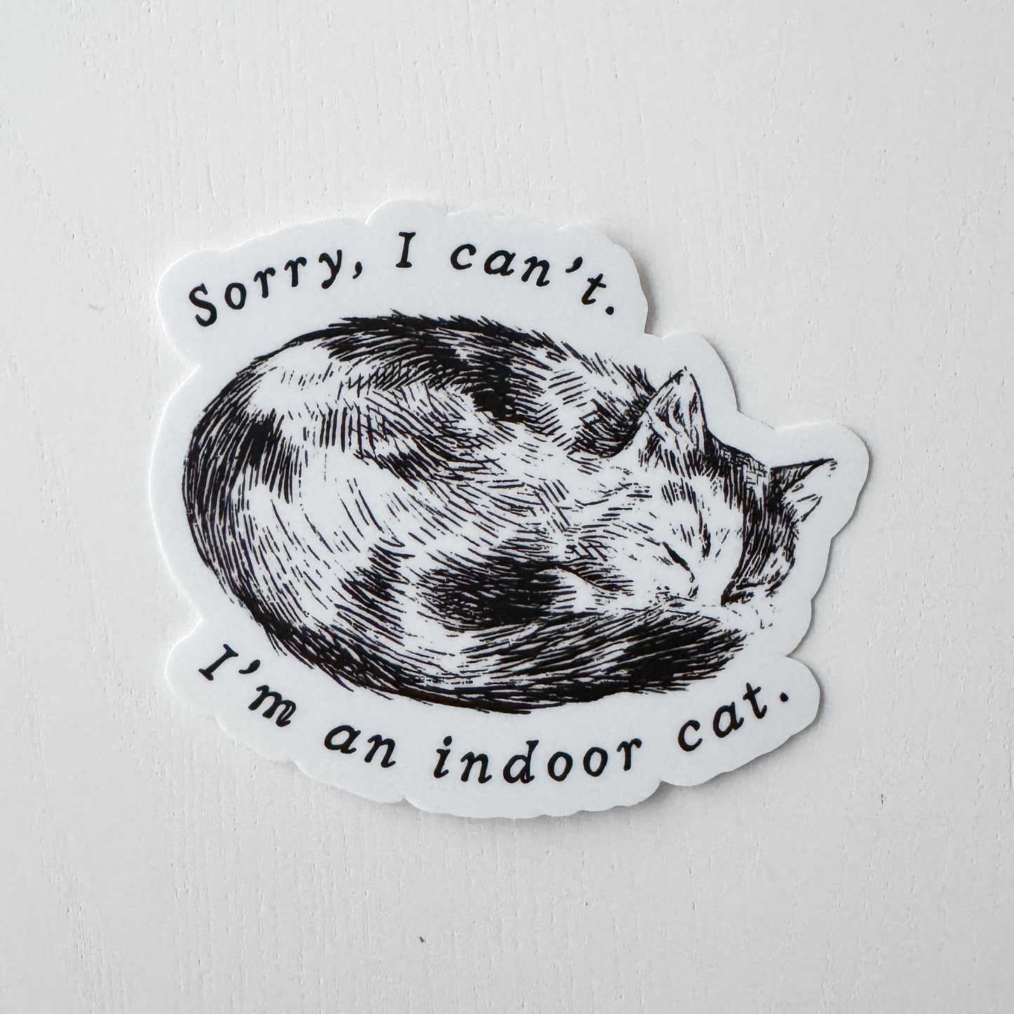 Indoor Cat XL Vinyl Sticker