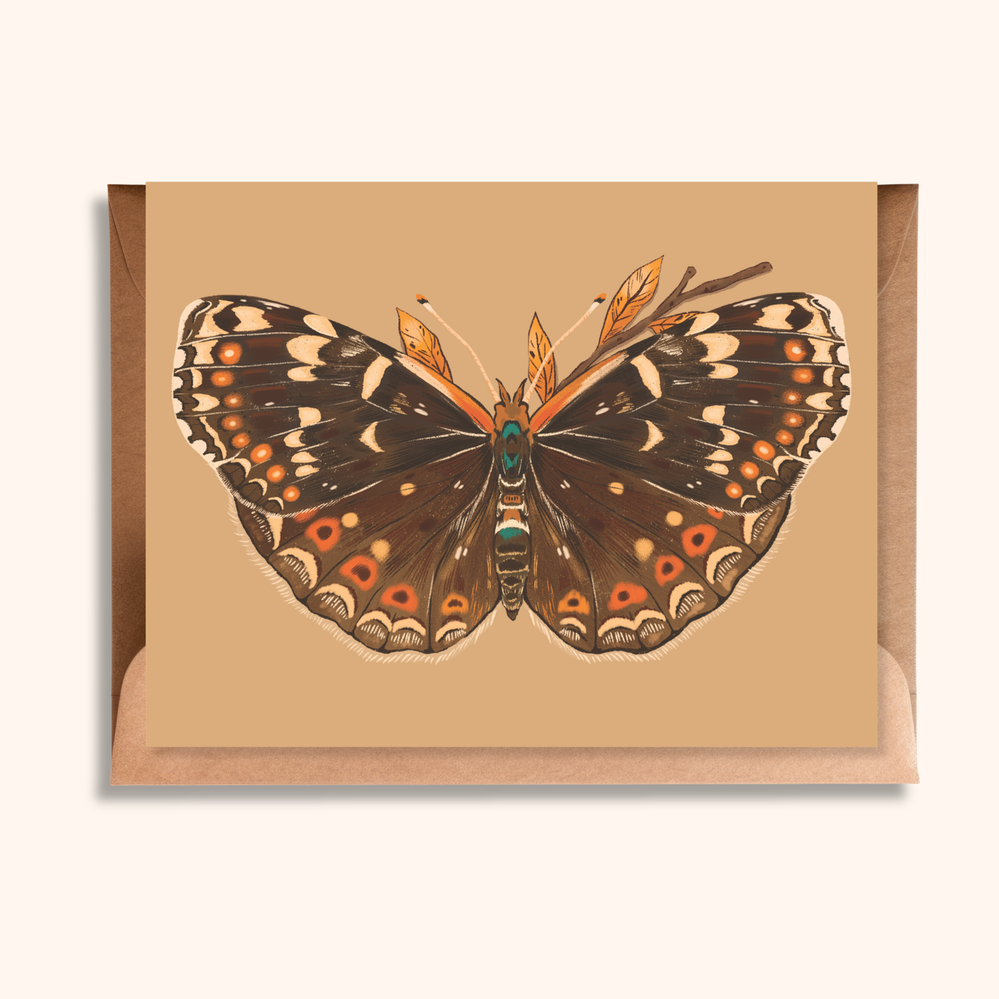Field Crescent Butterfly Greeting Card