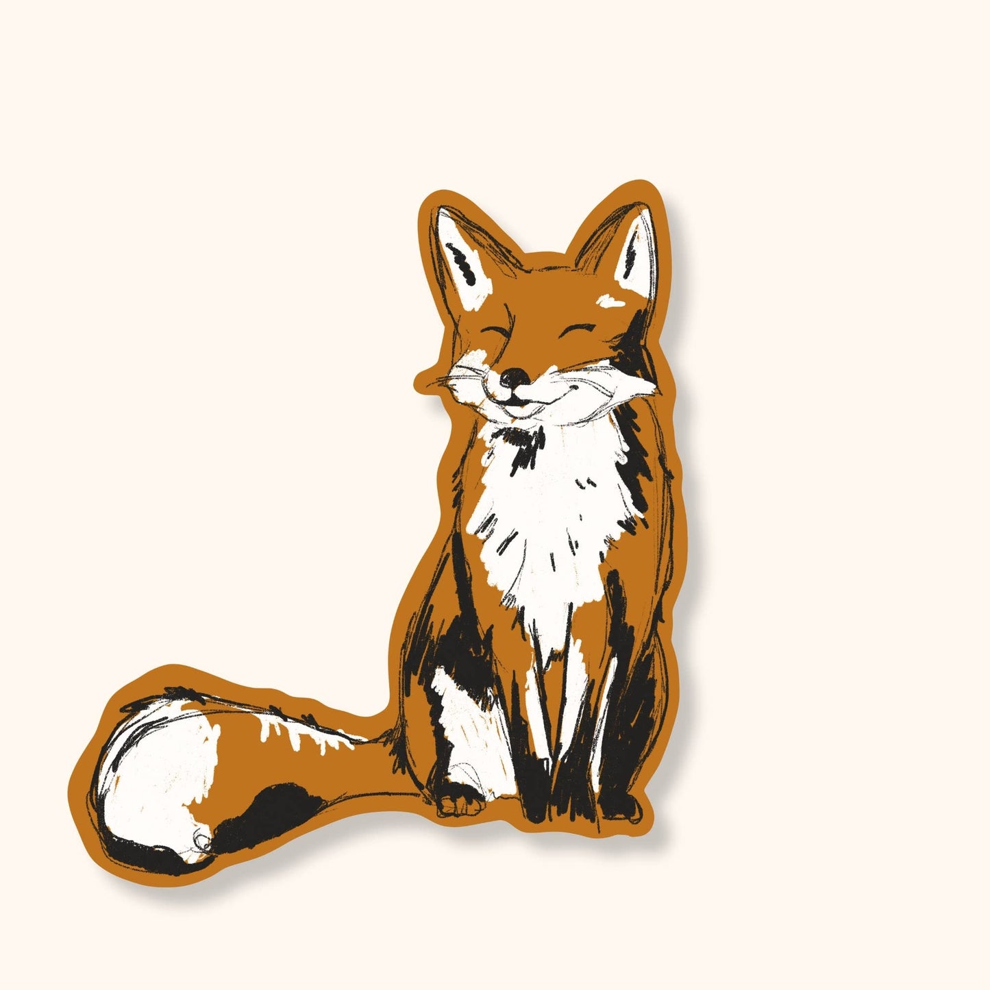 Smiling Fox Sticker