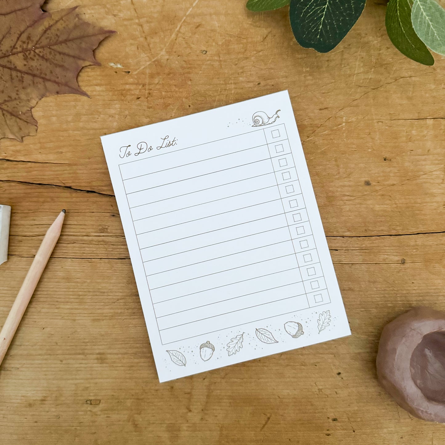 Snail To-Do List Notepad