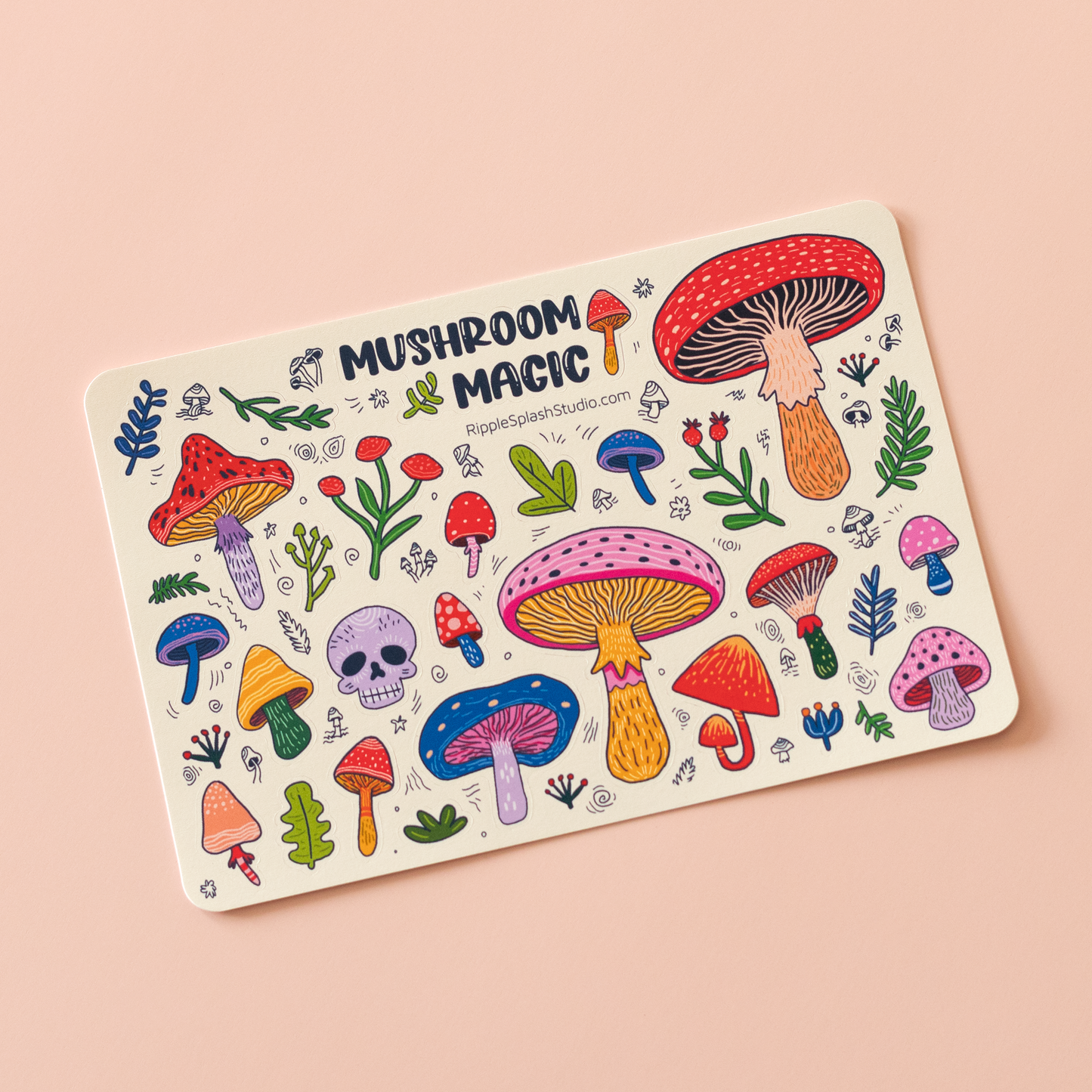 Mushrooms Sticker Sheet