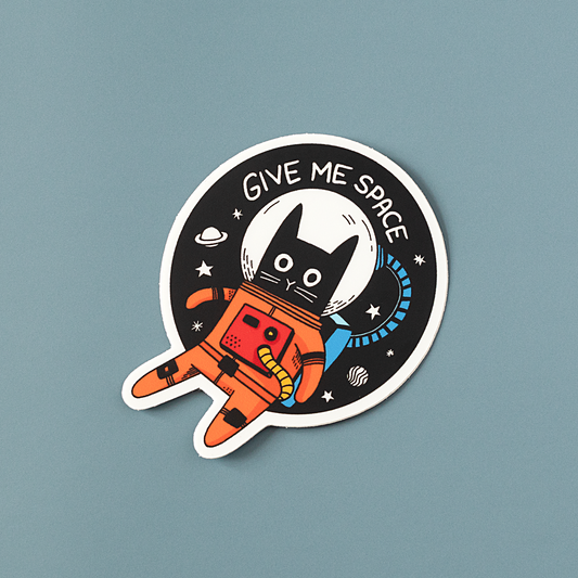 Give Me Space Cat Sticker
