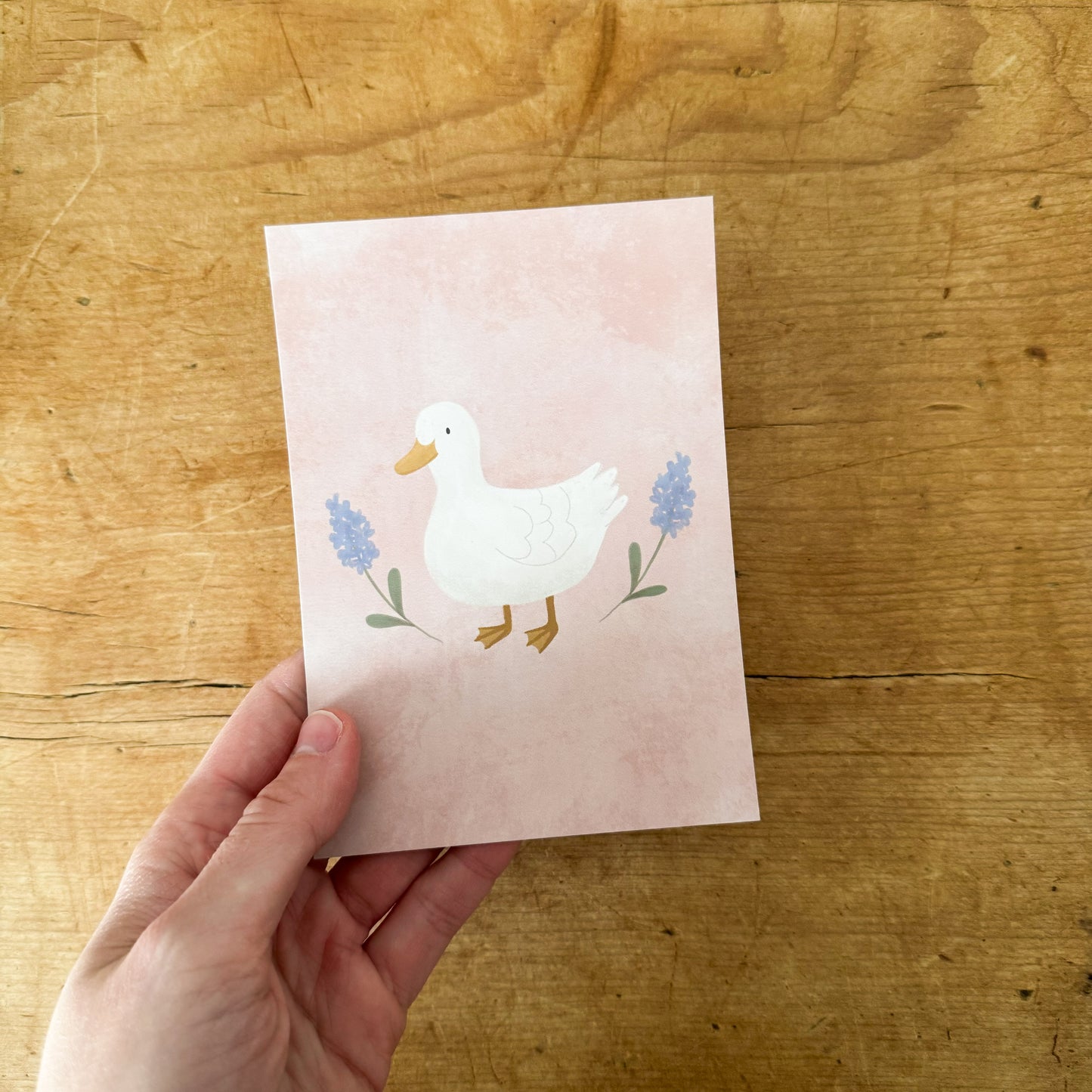 Duck & Lilac Mini Print/Postcard