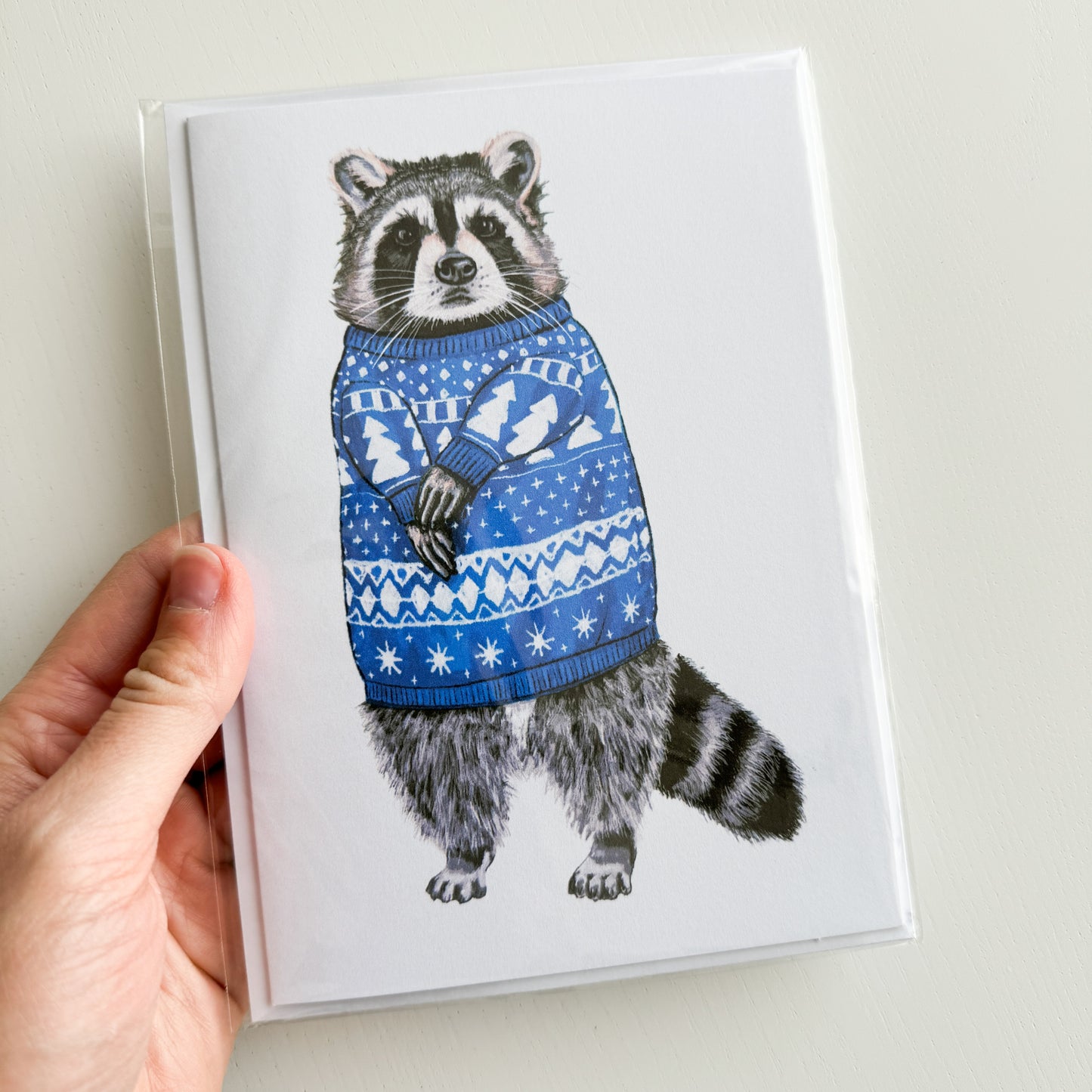 Cozy Raccoon Card