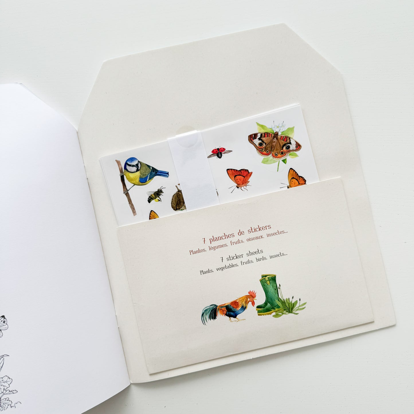 Le Jardinier Sticker and Colouring Book