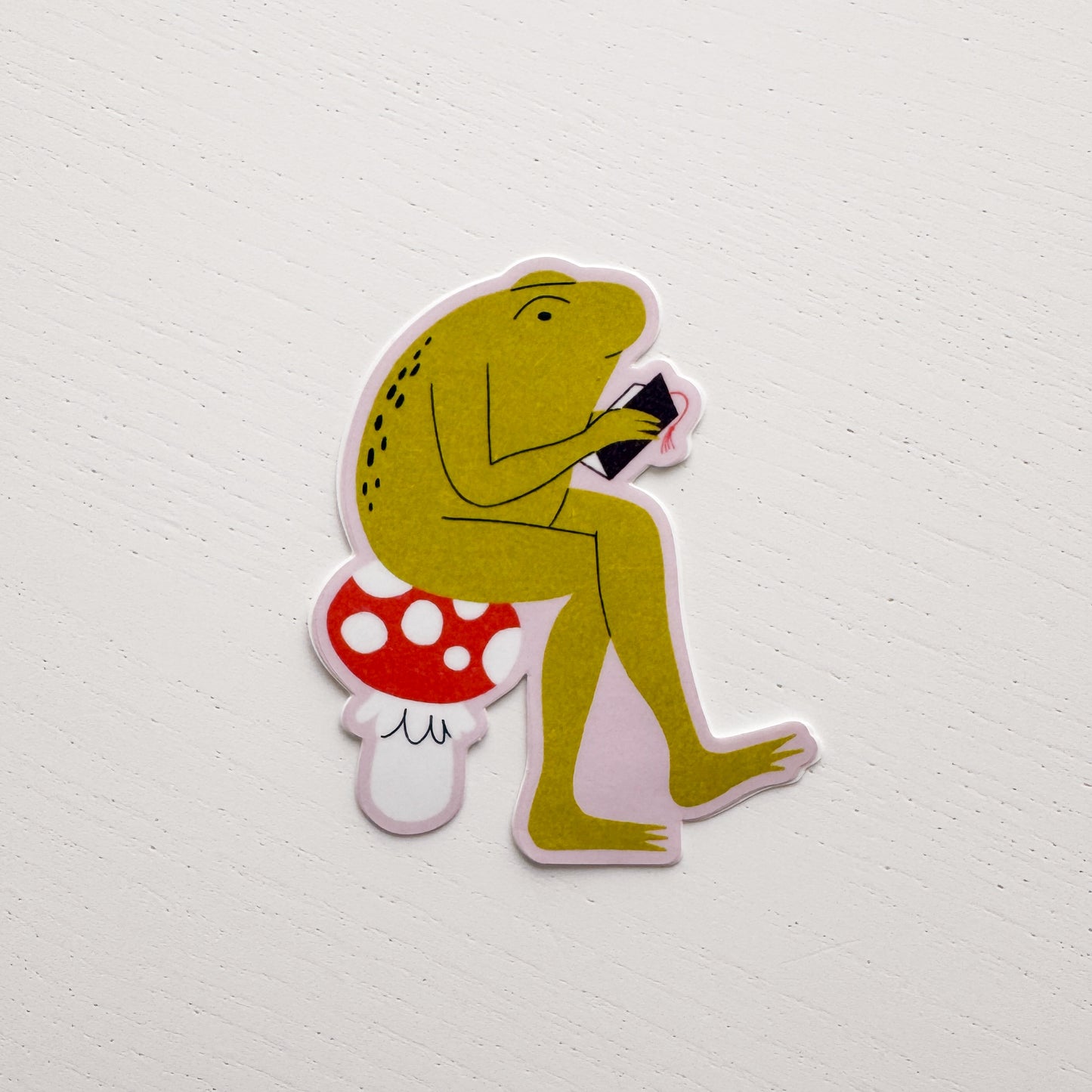 Reading Frog Sticker