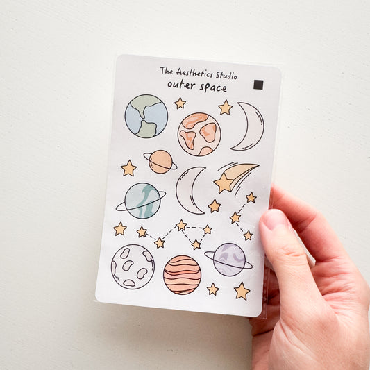 Outer Space Paper Sticker Sheet