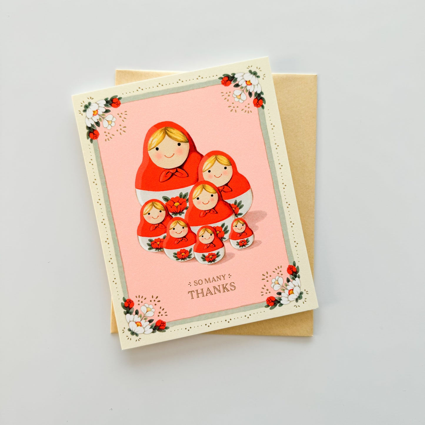 Nesting Dolls Thank You Greeting Card