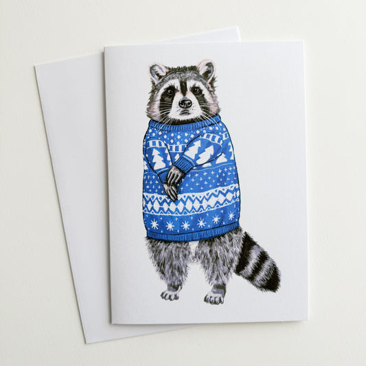 Cozy Raccoon Card