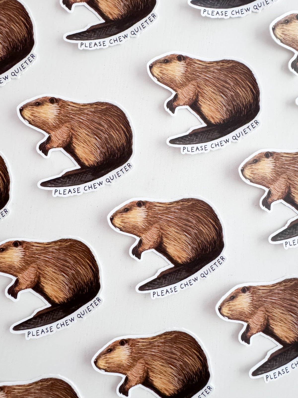 Chew Quieter Beaver Sticker