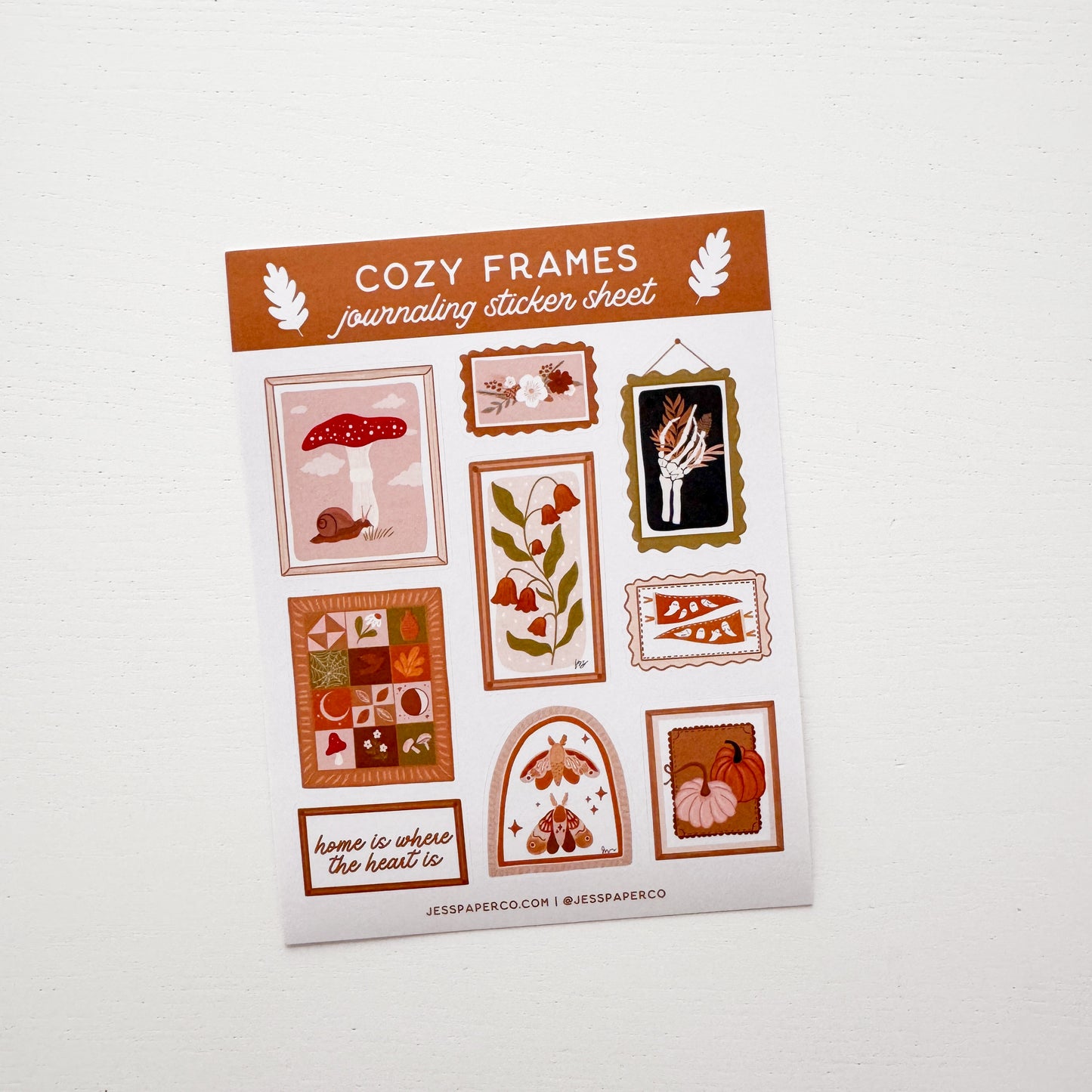 Cozy Autumn Frames Journaling Sticker Sheet