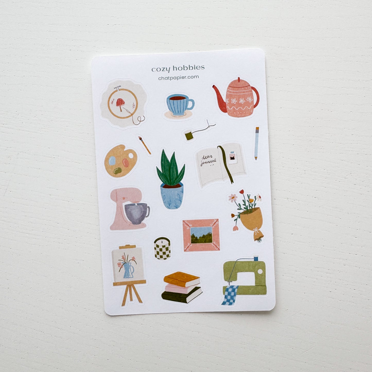 Cozy Hobbies Paper Sticker Sheet