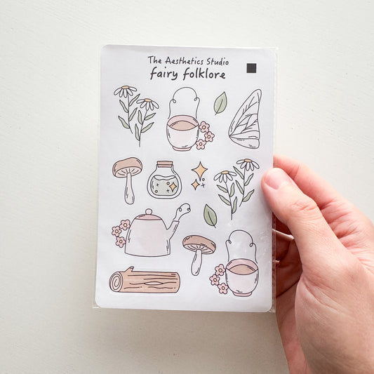 Fairy Folklore Paper Sticker Sheet