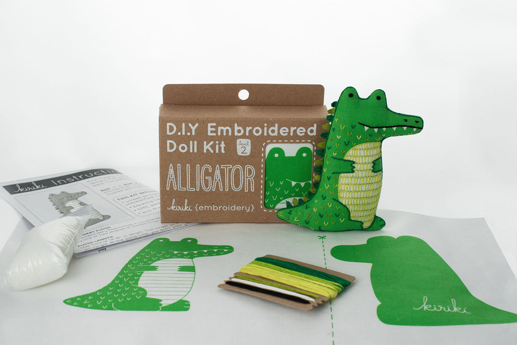Embroidered Doll Kit - Alligator Level 2
