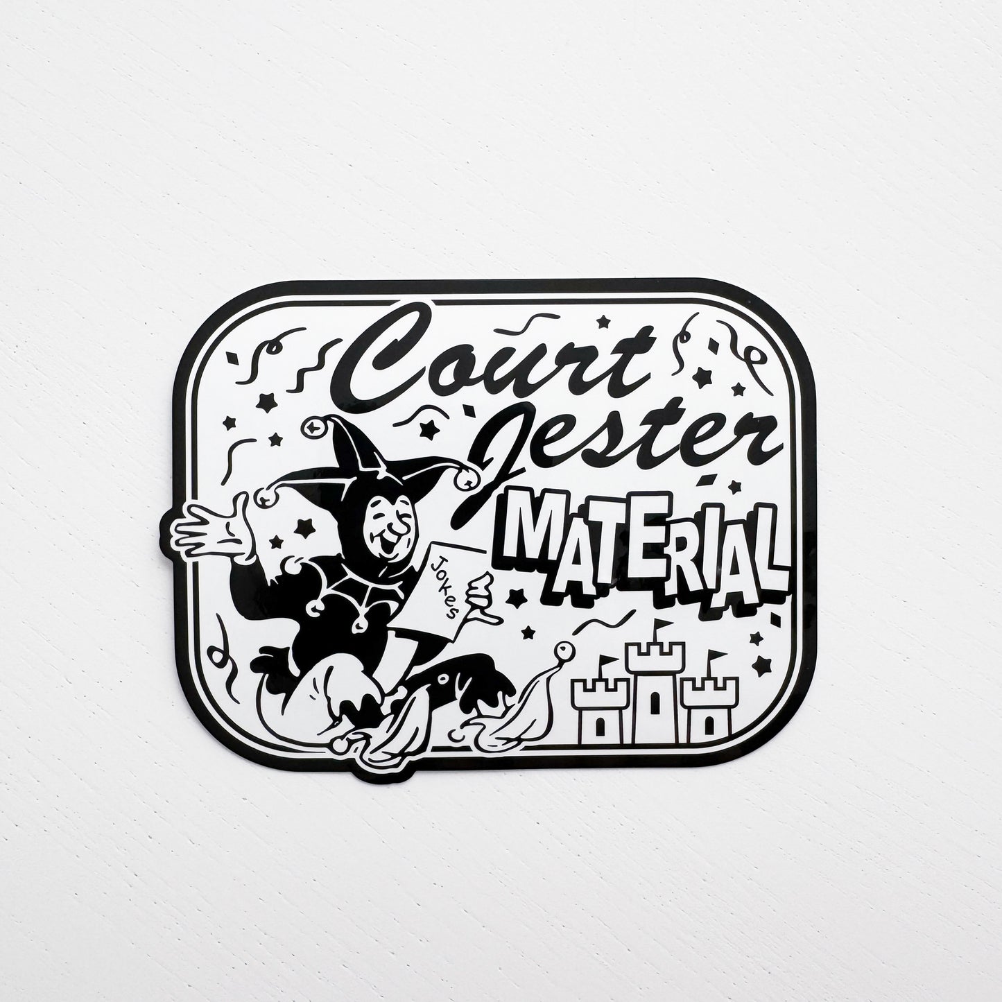 Court Jester Material Sticker