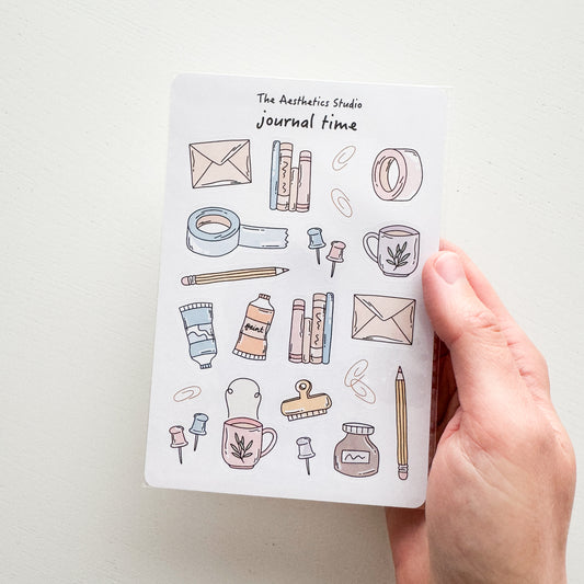 Journal Time Paper Sticker Sheet