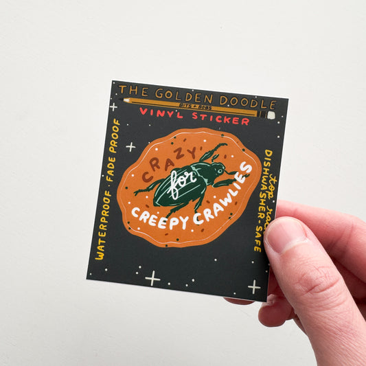 Crazy for Creepy Crawlies Sticker